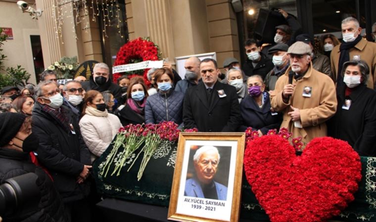 Yücel Sayman için İstanbul Barosu önünde tören düzenlendi