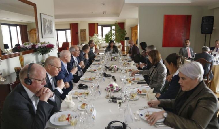 Pervin Buldan, AB üyesi ülkelerin büyükelçileriyle yemekte bir araya geldi