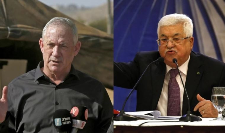 İsrail Savunma Bakanı Gantz, Filistin lideri Abbas'ı evinde ağırladı