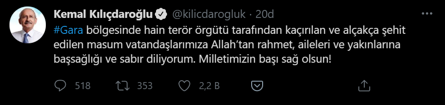 kılıçdaroğlu gara şehit ile ilgili görsel sonucu