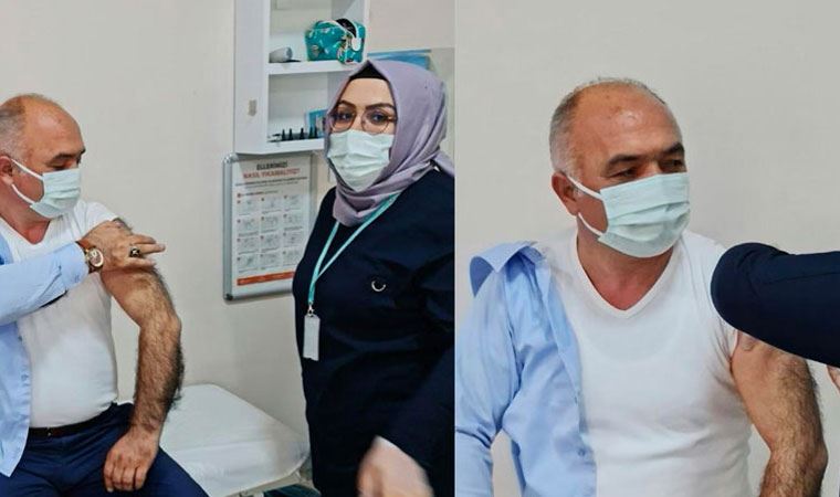 AKP’li belediye başkanı 52 yaşında aşı oldu