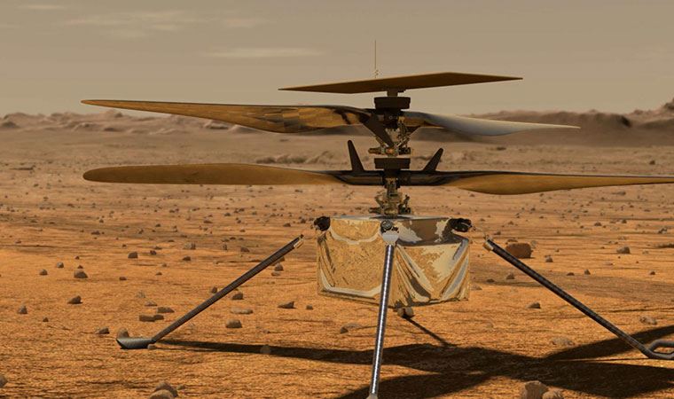 Mars'taki ilk helikopterin ilk mesajı Dünya'ya ulaştı