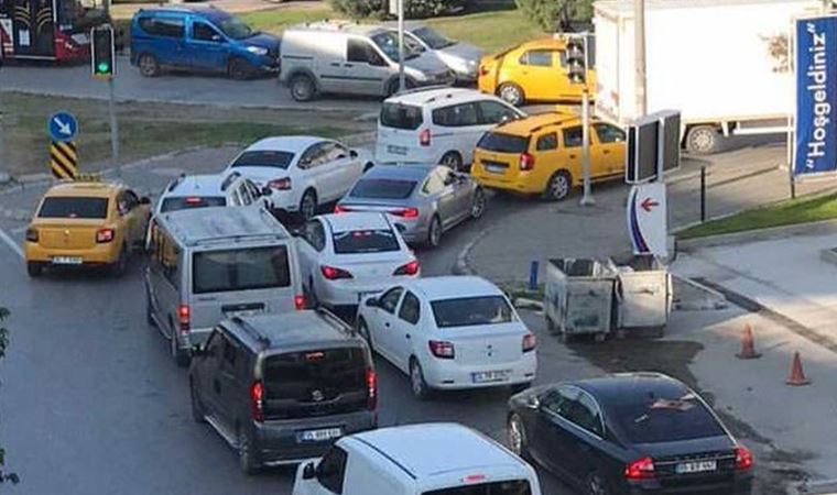 İzmir trafiğinde Erdoğan yoğunluğu
