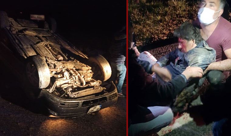 Foça eski Belediye Başkanı aracıyla kaza yaptı