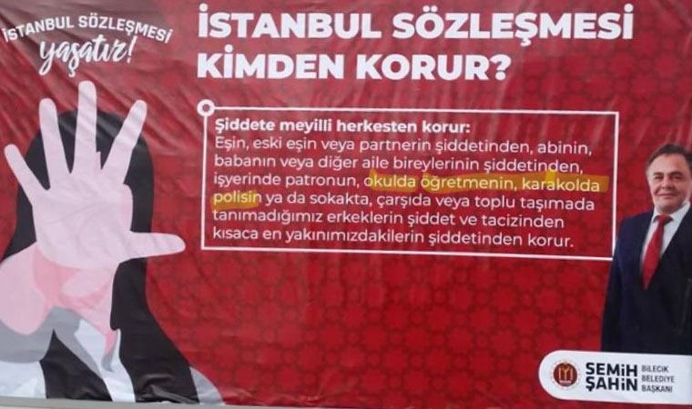 İçişleri'nden, Bilecik Belediyesi'nin İstanbul Sözleşmesi'ne dair paylaşımına suç duyurusu