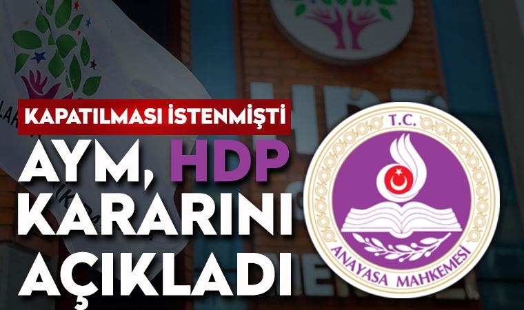 AYM'den 'HDP' kararı