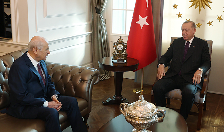 Erdoğan ve Bahçeli, Çankaya'da bir araya geldi