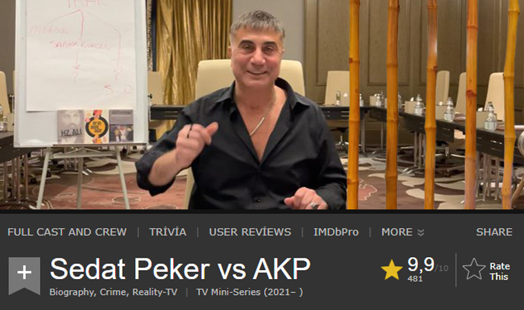 Sedat Peker'in videoları film sitesi IMDb'ye eklendi
