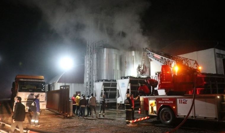 Bolu'da bioenerji fabrikasında çıkan yangın söndürüldü