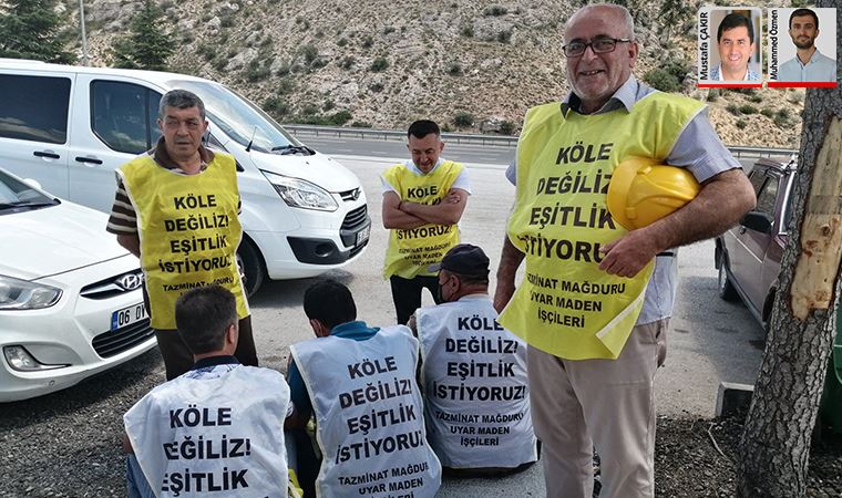 Ankara'ya yürüyen Manisa Soma Uyar Madencilik işçilerinin kente girişine izin verilmedi