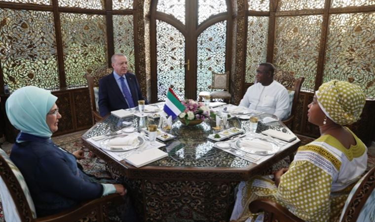 Erdoğan, Sierra Leone Cumhurbaşkanı Bio ile bir araya geldi