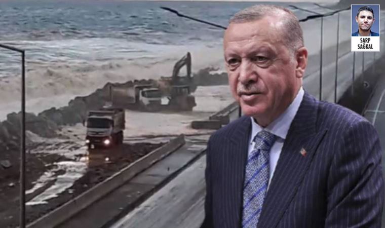 Erdoğan'ın açacağı Zonguldak Kilimli yolunu 4. kez dalgalar yuttu