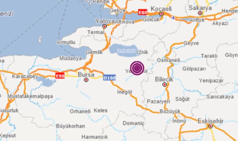 Son dakika | Bursa'da 3,7 büyüklüğünde deprem