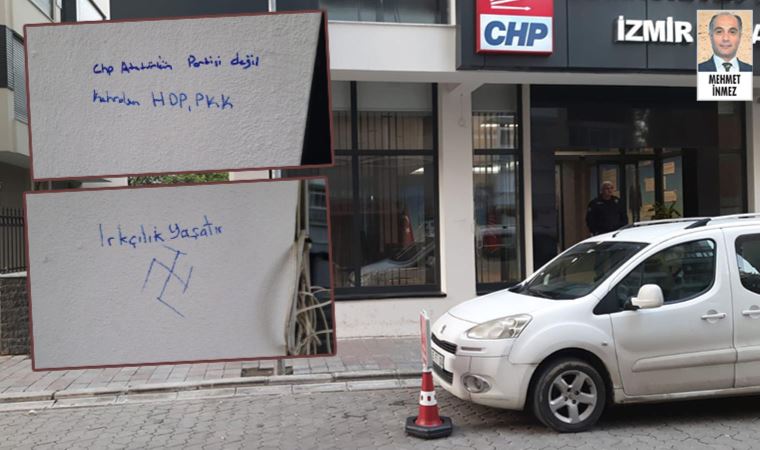 CHP İzmir İl binasına ırkçı saldırı düzenlendi
