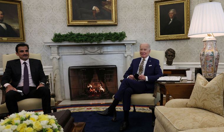 ABD Başkanı Joe Biden ile Katar Emiri Al Sani bir araya geldi