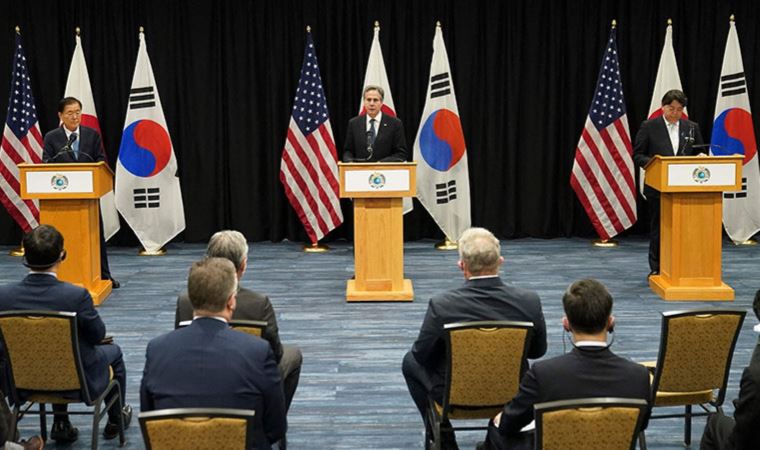 ABD, Japonya ve Güney Kore, Kuzey Kore’nin silahlanmasını görüştü