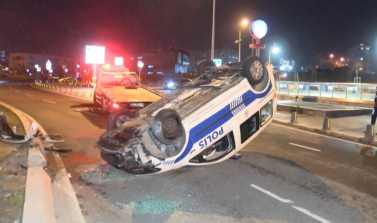Gaziosmanpaşa'da polis aracının devrildiği kovalamacada 'terör' ayrıntısı