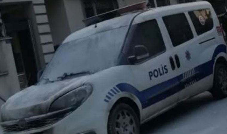 Polis aracına saldırı: Benzin döktü