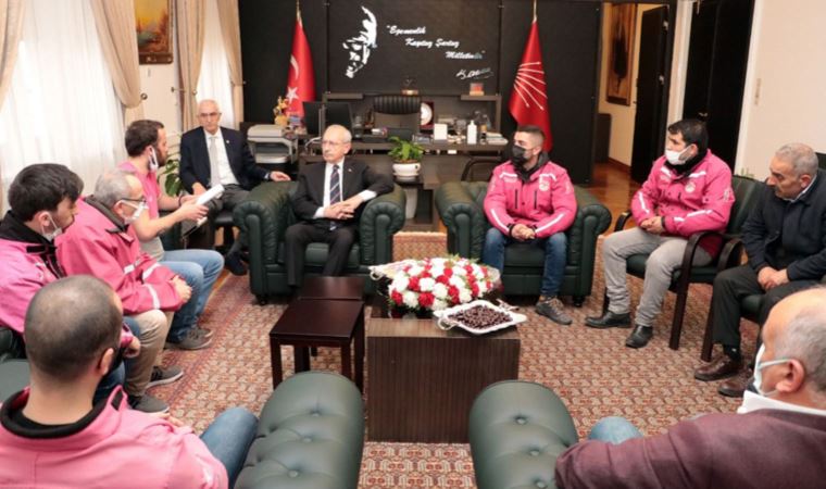 Yemeksepeti işçileri CHP Genel Başkanı Kılıçdaroğlu ile görüştü