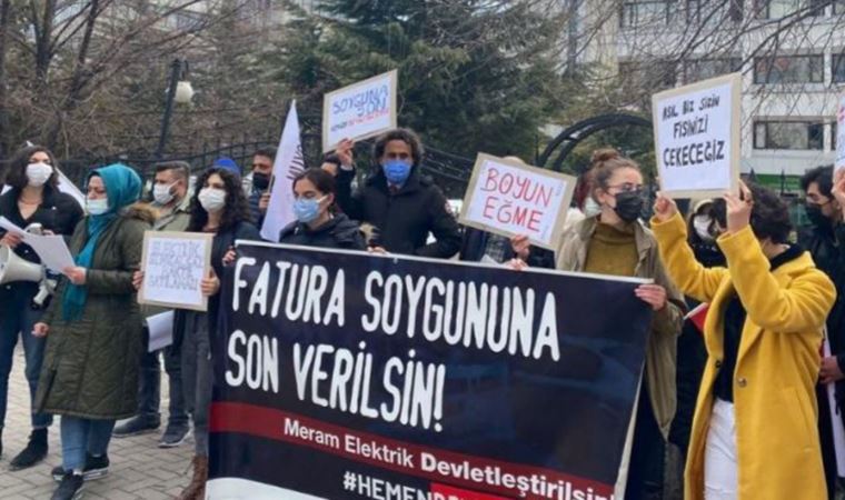 TKP'den Konya'da elektrik eylemi: Alarko-Cengiz ortaklığı çekin elinizi