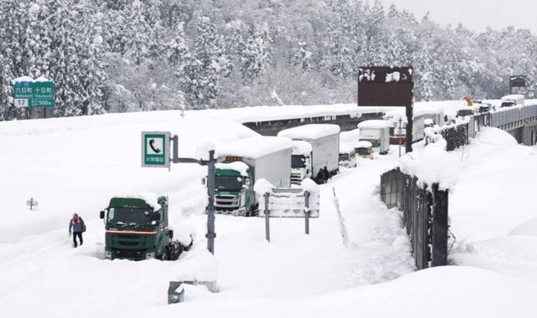 Japonya'da şiddetli kar yağışı hayatı olumsuz etkiledi