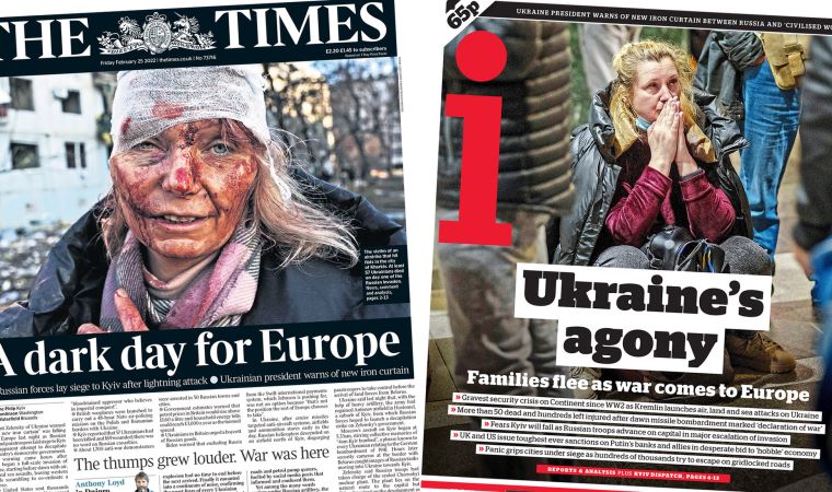 Rusya’nın Ukrayna’yı işgali İngiltere basınında: ‘Avrupa için karanlık bir gün’