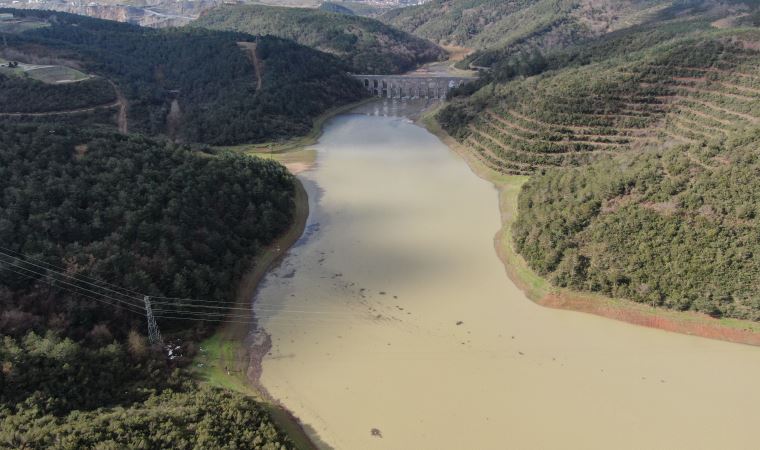 Alibeyköy Barajı'nda suyun rengi değişti