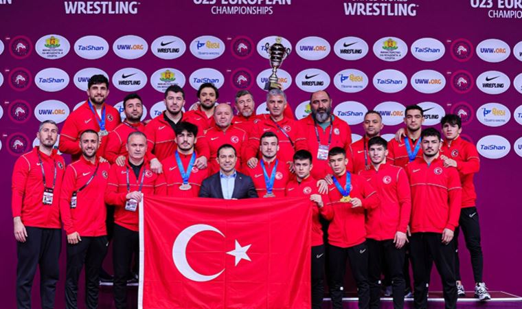 U23 Avrupa Güreş Şampiyonası’nda Türkiye, grekoromen stilde Avrupa ikincisi oldu