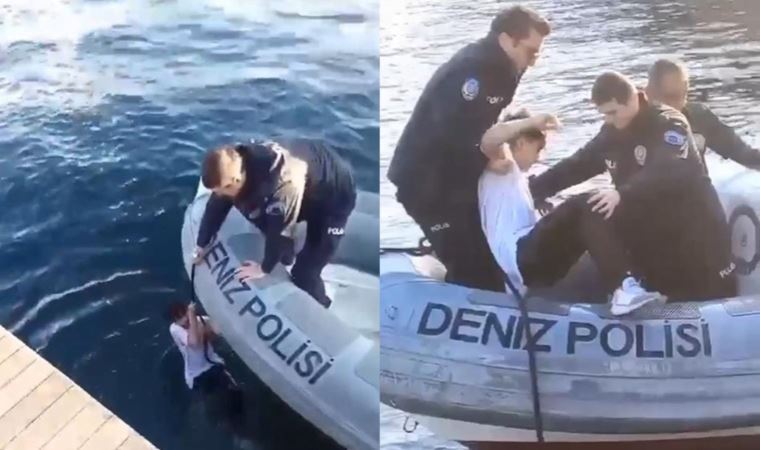 Fotoğraf çekerken Haliç'e düştü; deniz polisi kurtardı