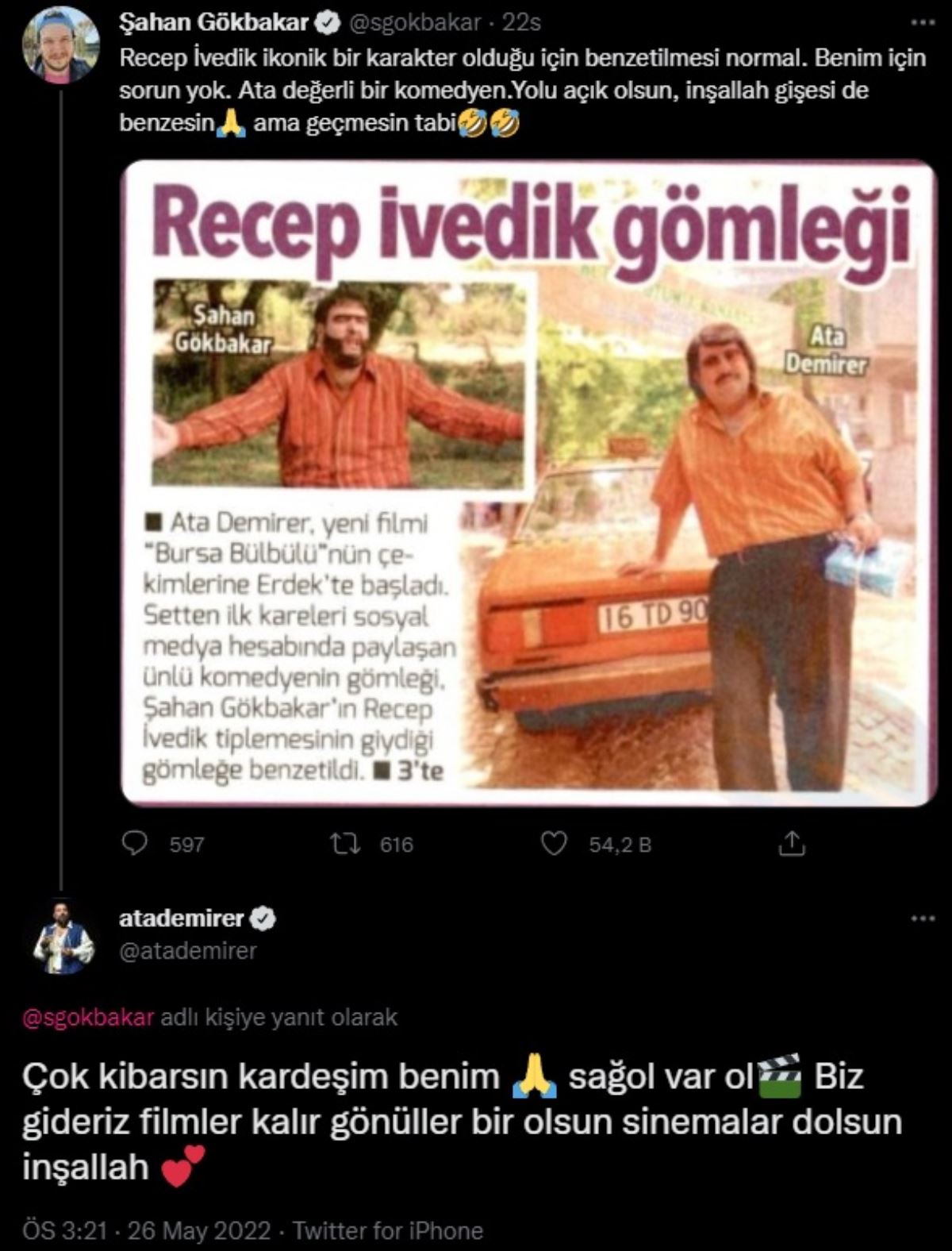 Ata Demirer'in yeni karakteri Recep İvedik'e benzetildi, Şahan Gökbakar'dan yanıt gecikmedi