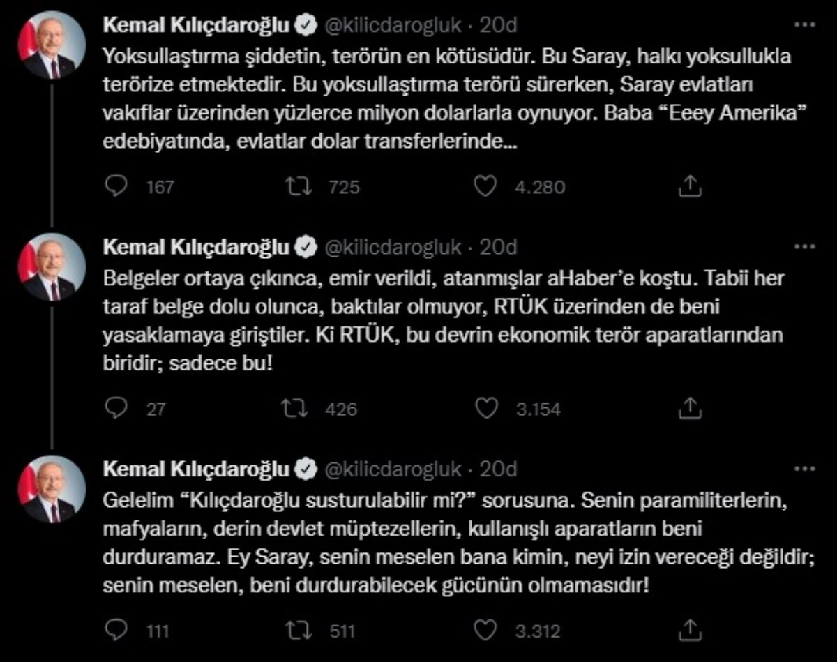 'RTÜK' cezalarının ardından Kılıçdaroğlu'ndan ilk paylaşım