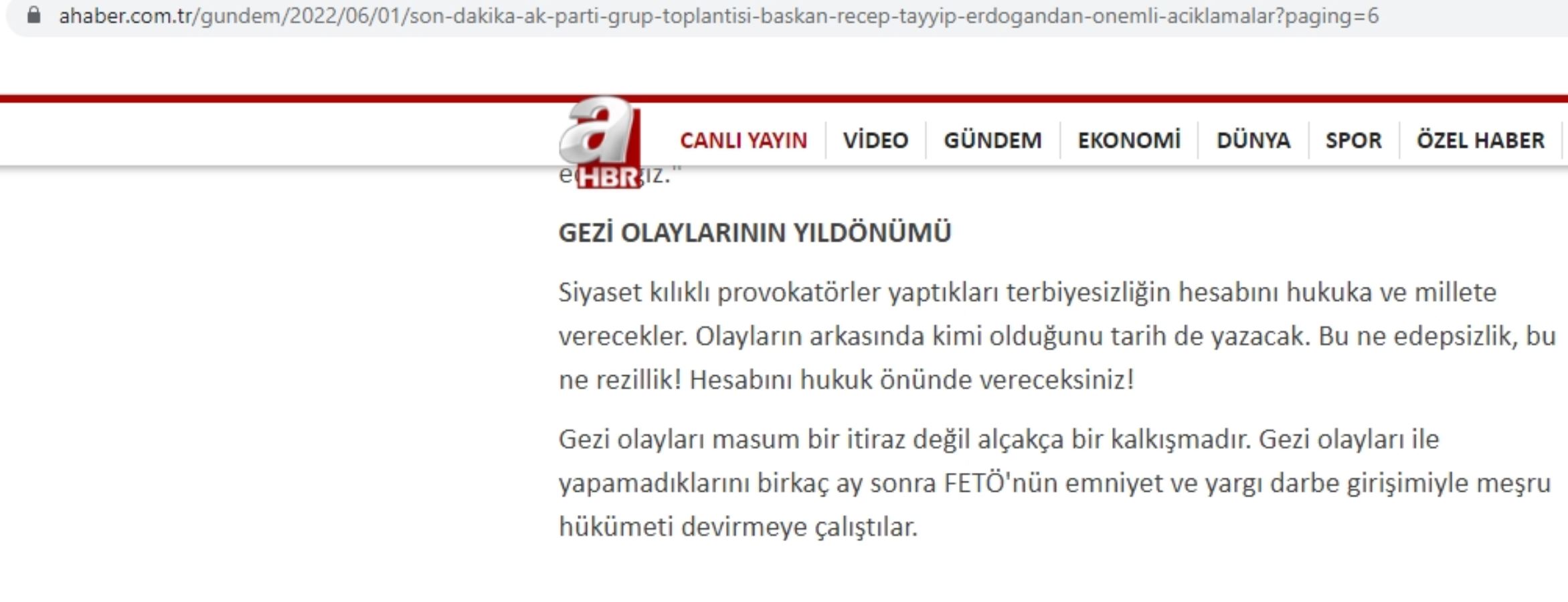 Cumhurbaşkanı Erdoğan Gezi eylemcilerine 'sürtük' dedi, yandaş medya sansürledi