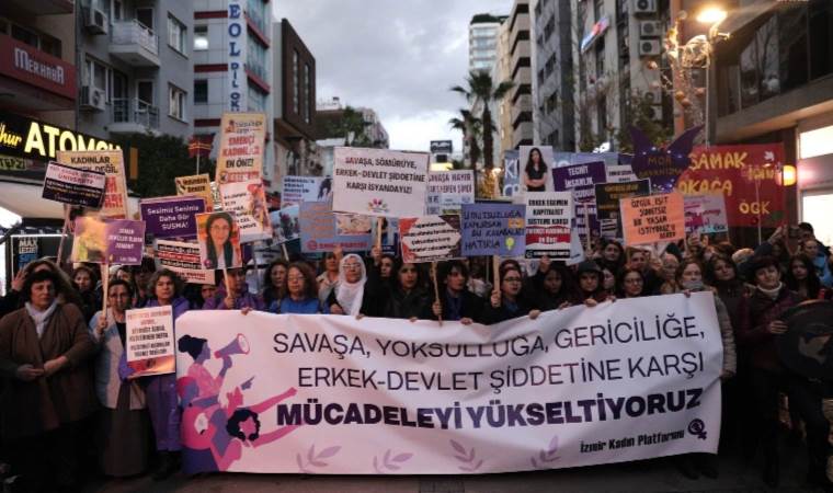İzmir'de 25 Kasım yürüyüşü: “Faillerimizi tanıyoruz, unutmak, affetmek yok