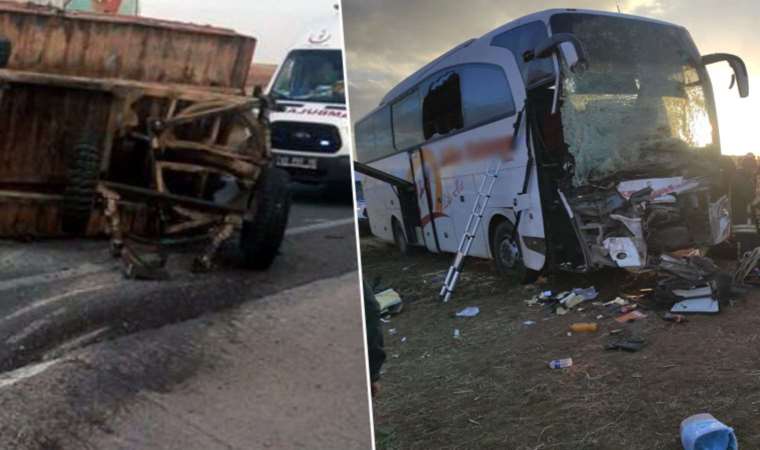 Konya’da yolcu otobüsü traktöre çarptı: 8 yaralı