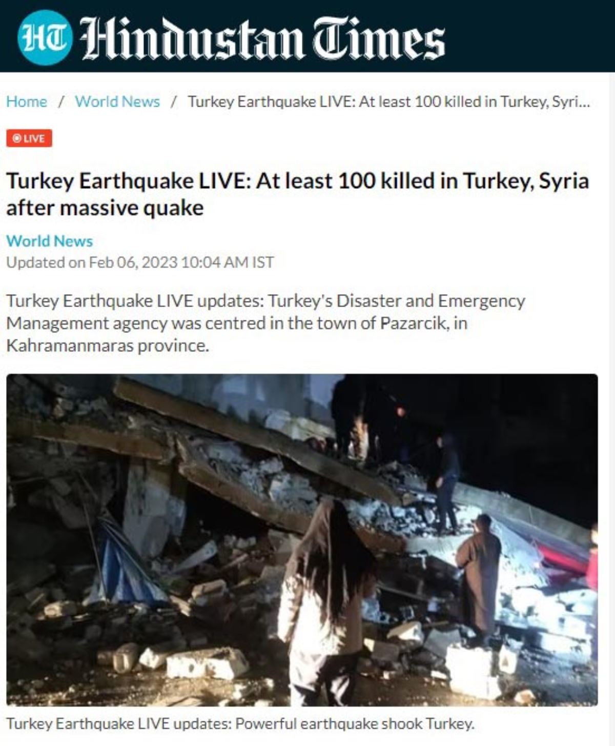 <p>Hindistan basını, olayı acil koduyla duyururken, "Türkiye büyük fay hatları üzerinde konuşlu ve sık sık depremlerle sarsılıyor" ifadelerine yer verdi.</p>
