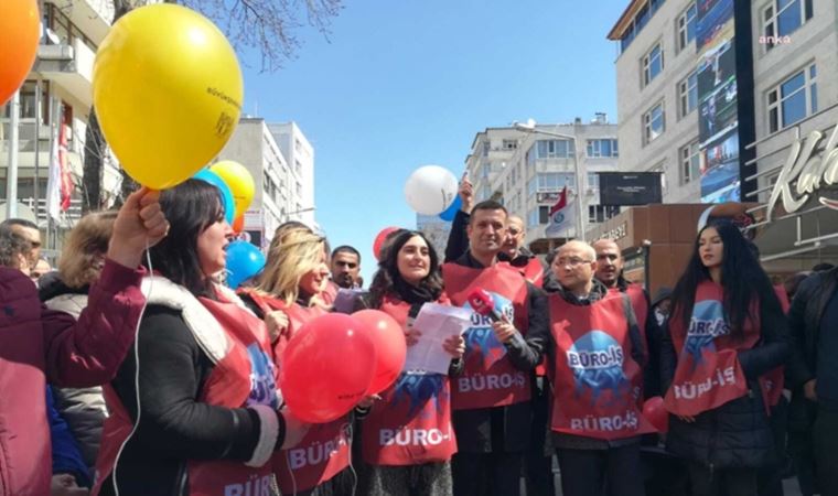 SGK çalışanları Ankara'da iş bırakma eylemi yaptı
