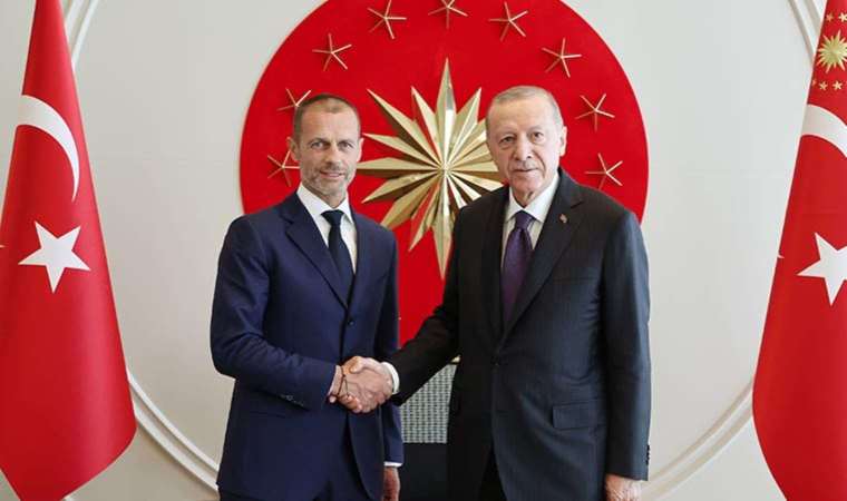 Cumhurbaşkanı Erdoğan, UEFA Başkanı Ceferin ile görüştü!