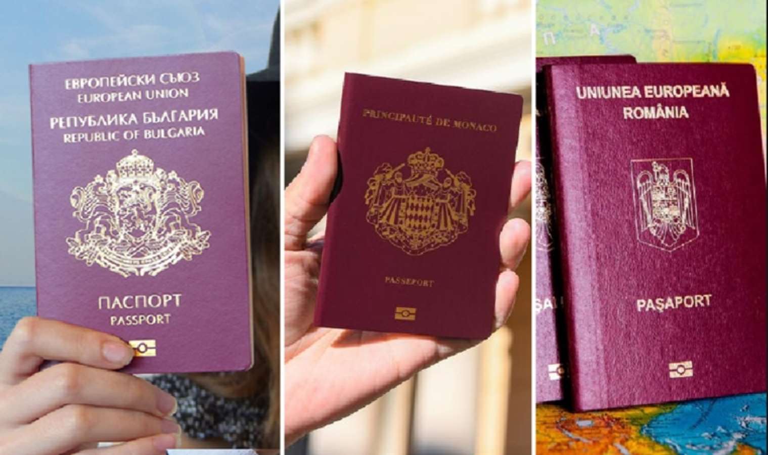 <p>16. BULGARİSTAN, MONAKO, ROMANYA</p>
<p>Vatandaşlarının vizesiz gidebildiği ülke sayısı: 176</p>