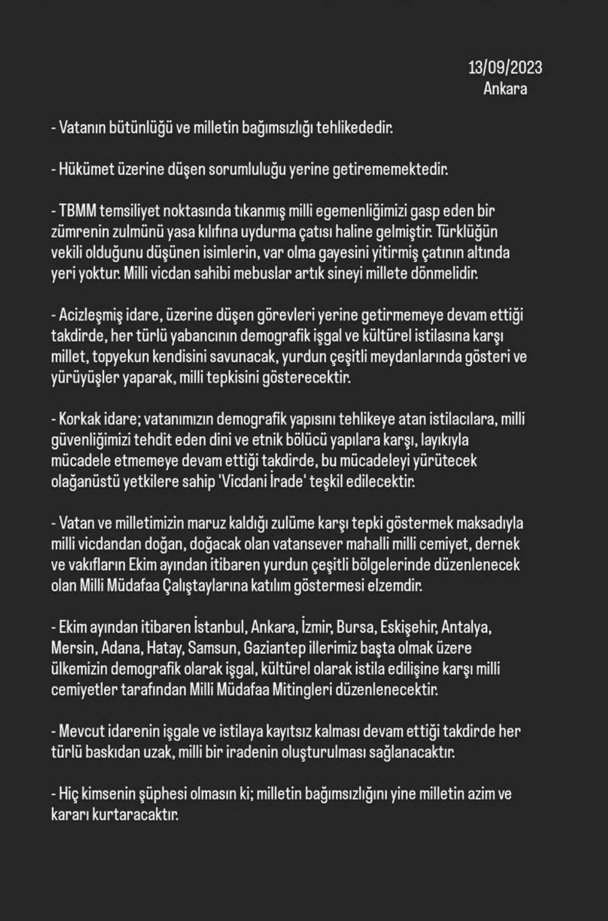Son dakika... Ankara Cumhuriyet Başsavcılığı'ndan 'Müdafa Hareketi'ne  soruşturma