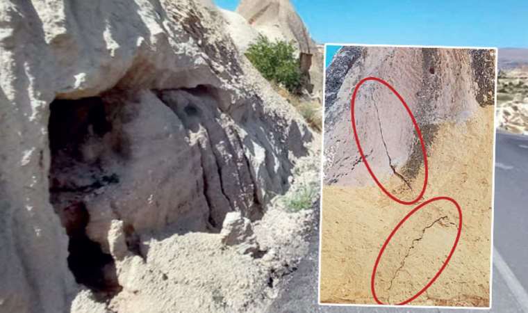 Uyarılar dikkate alınmadan yapılan yol peribacalarını tehdit ediyor: Kapadokya’da derin çatlak