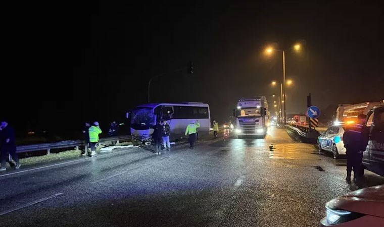 Edirne'de polis aracıyla otobüs çarpıştı: 11 kişi yaralandı
