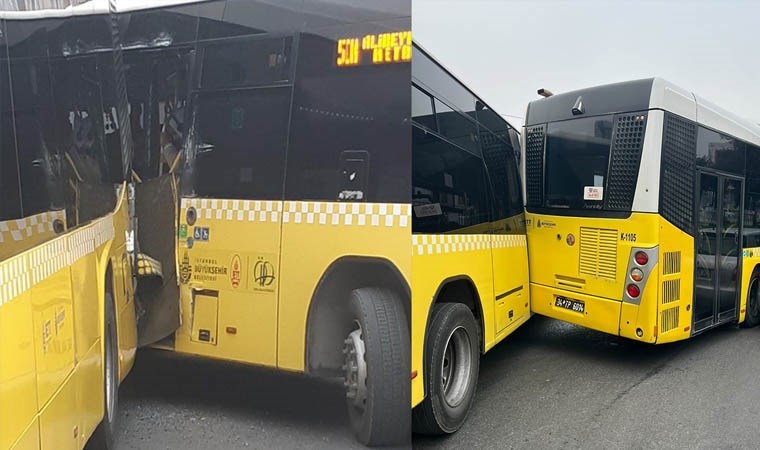 Eyüpsultan'da iki İETT otobüsü çarpıştı
