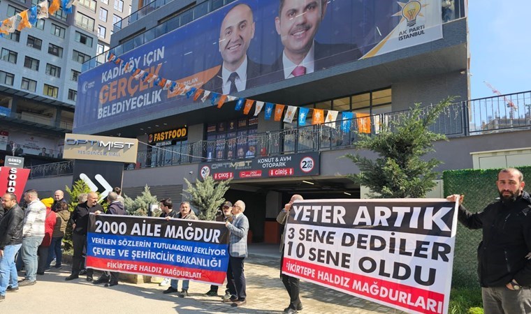 AKP koordinasyon merkezinin önünde protesto: ‘Murat Kurum sözünü tut’