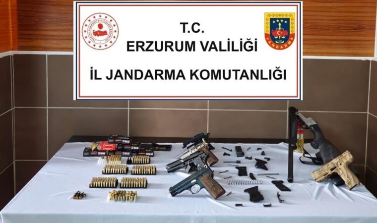Erzurum’da 'kaçak silah' operasyonu