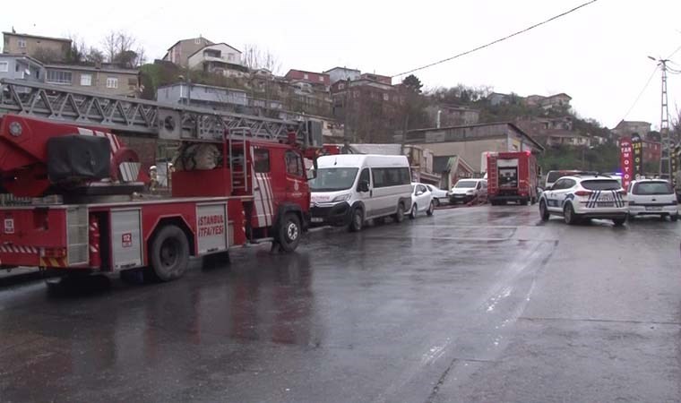 Ümraniye'de panik yaratan yangın... Tekne imalathanesi alev alev yandı