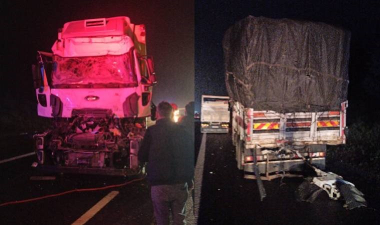 Düzce'de feci kaza... İki kamyon çarpıştı: Ölü ve yaralı var!