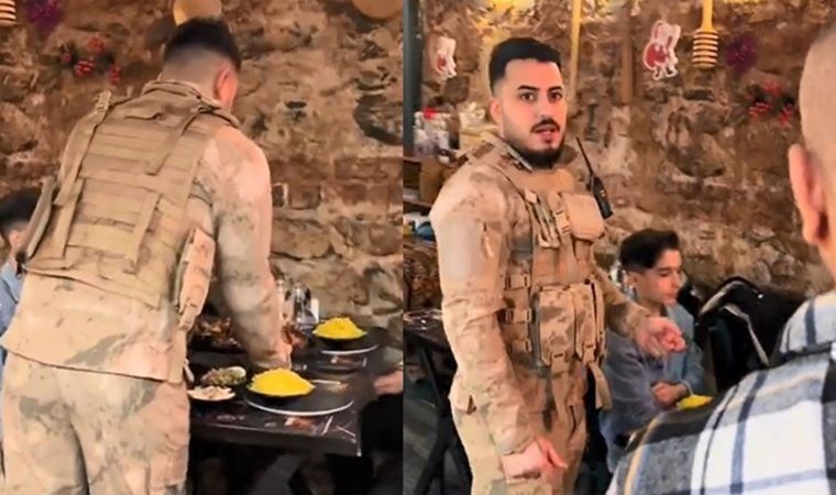 Beyoğlu'nda askeri üniforma ile servis yapılan restoranda 3 kişi gözaltına